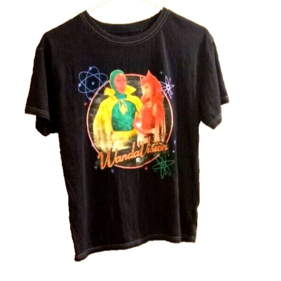 Wandavision T Shirt Womans marvel size large black graphic space - Picture 1 of 3